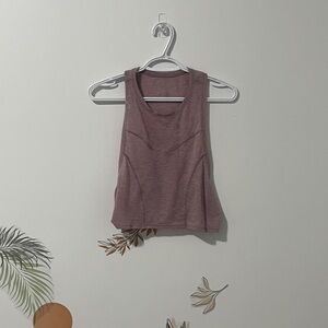 Lululemon Athletica Stronger As One Mauve Crop Tank Top 4